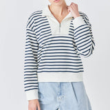 Stripe Terry Sweatshirt