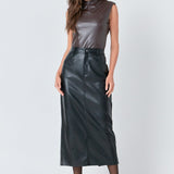 Faux Leather Bodysuit