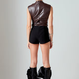 Faux Leather Bodysuit