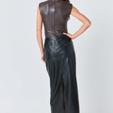 Faux Leather Bodysuit