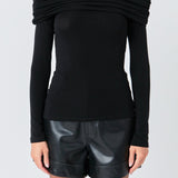 Off Shoulder Shirring Detail Top