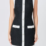 Tweed Sleeveless Mini Dress