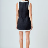 Tweed Sleeveless Mini Dress