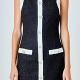 Tweed Sleeveless Mini Dress