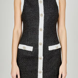 Tweed Sleeveless Mini Dress