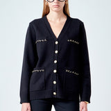 Chain Oversized Cardigan