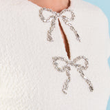 Bow Embellished Mini Dress