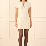 Bow Embellished Mini Dress