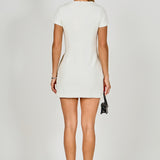 Bow Embellished Mini Dress