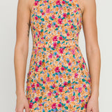 Floral Fitted Mini Dress