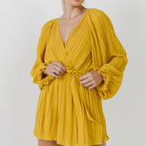 Pleated Surplice Romper