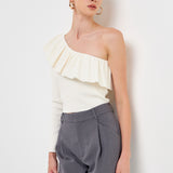 One Shoulder Top With Ruffle
