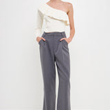 One Shoulder Top With Ruffle