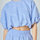 Sequins Voluminious Crop Top