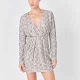 Snake Skin Mini Dress