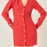 Textured Button Down Dress