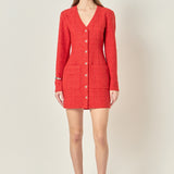 Textured Button Down Dress