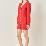 Textured Button Down Dress