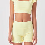 Puff Sleeve Crop Top