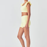 Puff Sleeve Crop Top