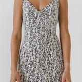 Leopard Fitted Lace Dress