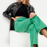 GREY LAB-Color Full Length Wide Leg Jean-JEANS available at Objectrare