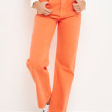 Color Full Length Wide Leg Jean