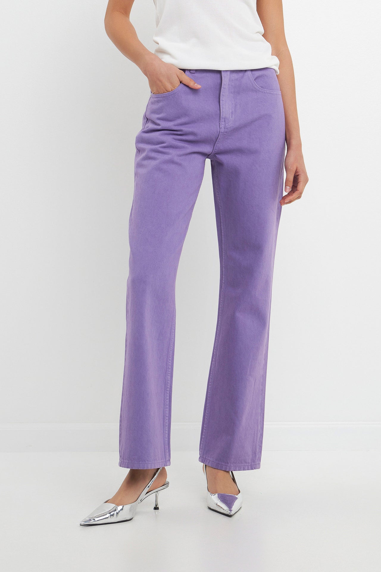 GREY LAB-Color Full Length Wide Leg Jean-JEANS available at Objectrare