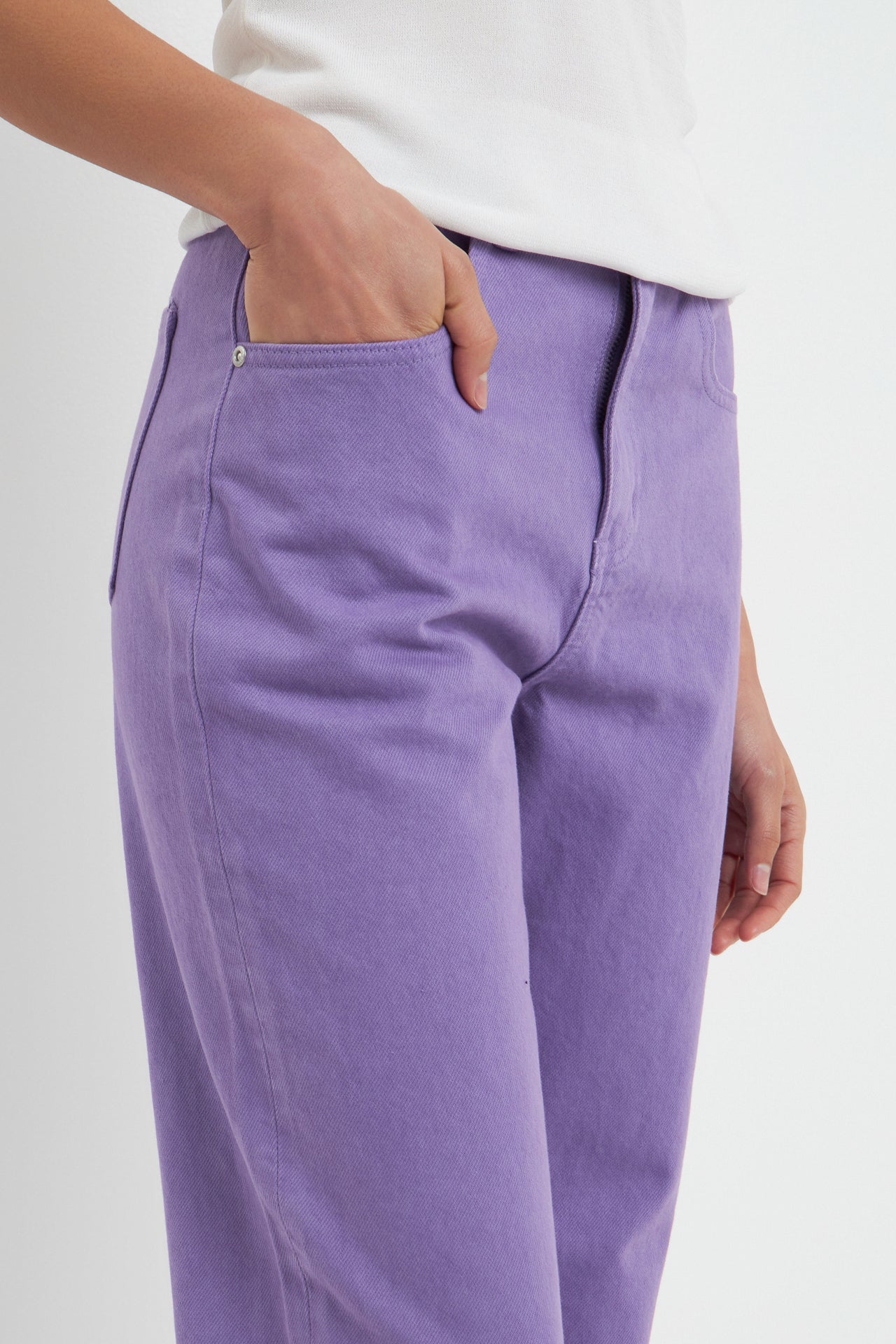 GREY LAB-Color Full Length Wide Leg Jean-JEANS available at Objectrare