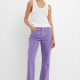 Color Full Length Wide Leg Jean
