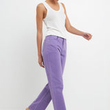 Color Full Length Wide Leg Jean