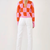 Checkerboard Knit Sweater