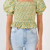Floral Smocked Top
