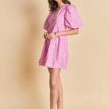 Floral Print Mini Dress with Button Detail