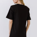 Shoulder Pad T-Shirt Dress