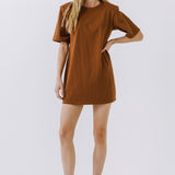 Shoulder Pad T-Shirt Dress