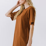 Shoulder Pad T-Shirt Dress