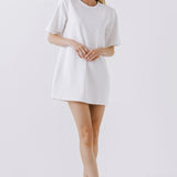 Shoulder Pad T-Shirt Dress