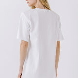 Shoulder Pad T-Shirt Dress