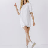 Shoulder Pad T-Shirt Dress