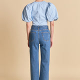 Exaggerated Sleeve Crop Top