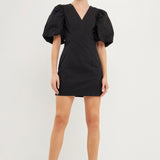 Puff Sleeve Mini Dress