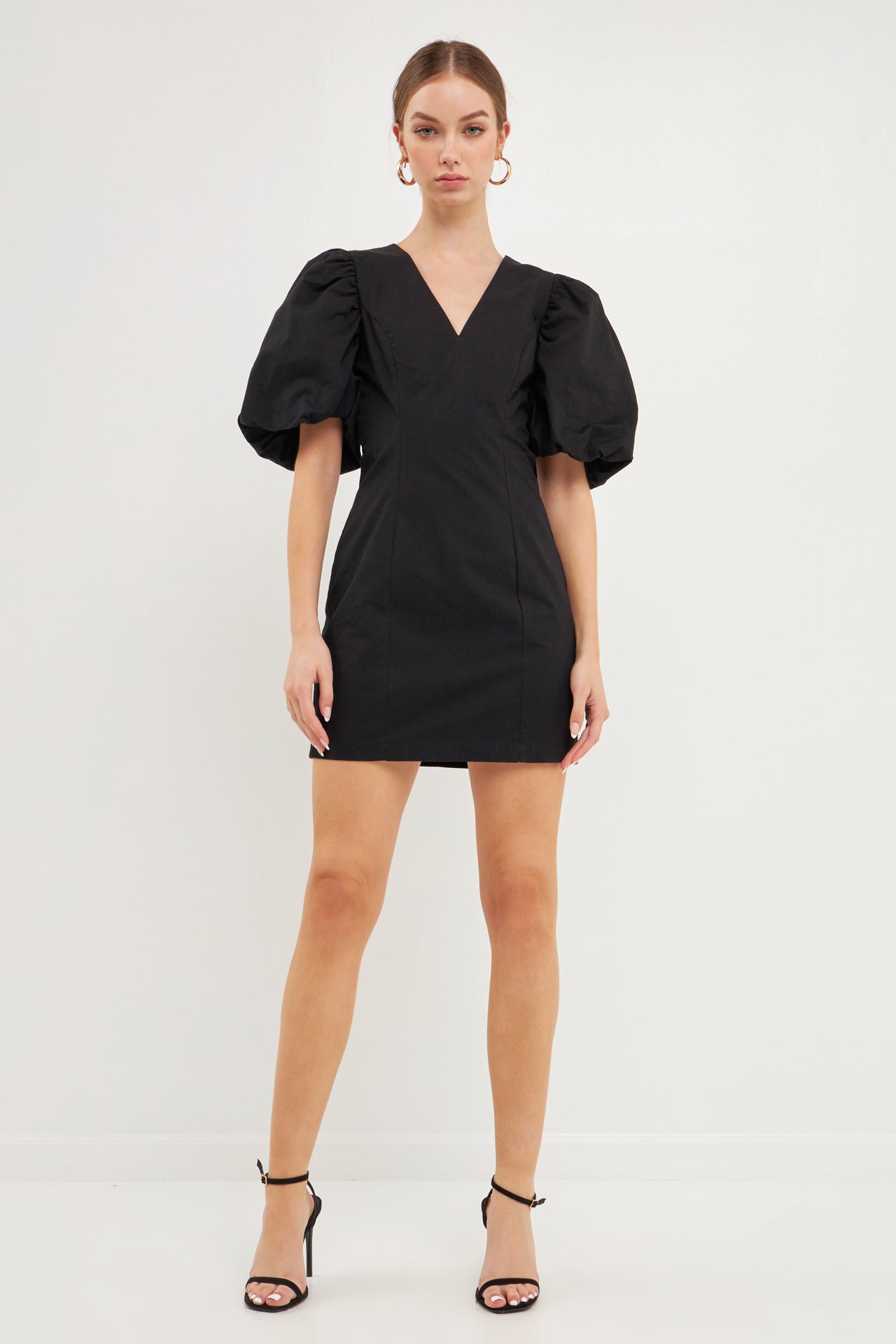 Puff Sleeve Mini Dress