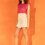 Sequin Shoulder Pad Top - Final Sale