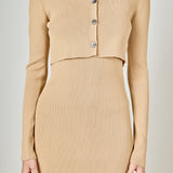 Cropped Knit Cardigan