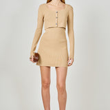 Cropped Knit Cardigan