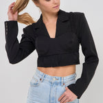 GREY LAB - Cropped Blazer - BLAZERS available at Objectrare