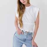 Smocked Waist T-Shirt