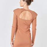 Shoulder Pad Knit Dress