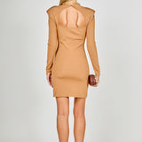 Shoulder Pad Knit Dress